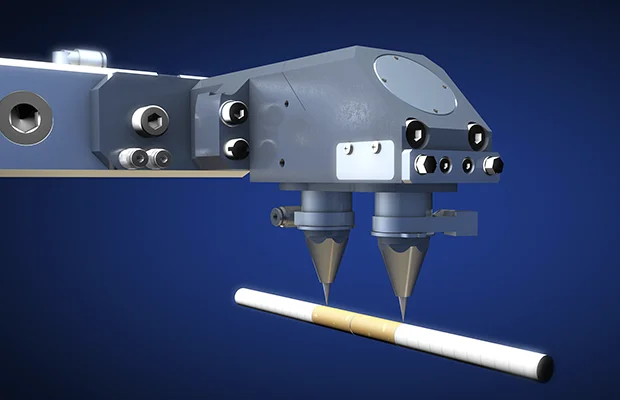 Specialized laser modules for the perforation of cigarettes